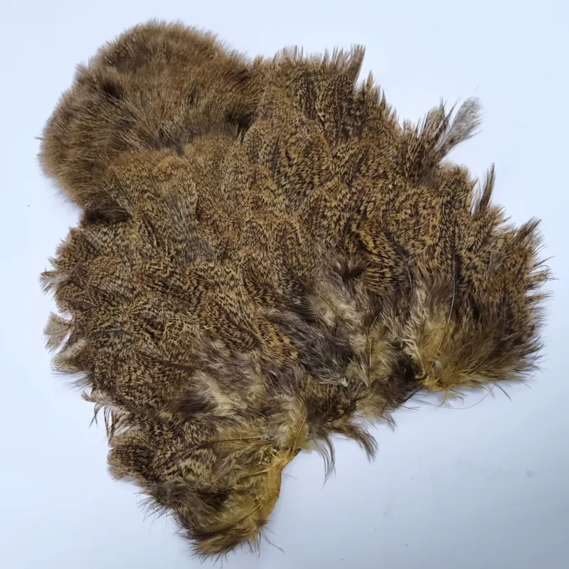 Whiting Coq de Leon Hen Soft Hackle with Chickabou in Speckled Golden Olive-5